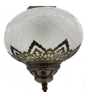 Lampara Mesita Noche - Cristal Craquelado- Modelo KASAB