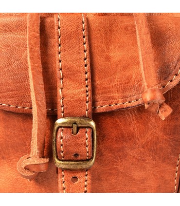 Sac à dos en cuir fait main - 4 compartiments - Modèle Beldi