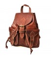 Zaino Artigianale in Pelle - 4 Tasche - Modello Hasam