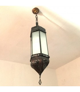 Opaque White Elongated Lamp - 60 cm - Model Katra