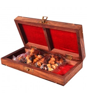 Scacchi in legno pieghevole - Trucioli fatti a mano - Modello Akla