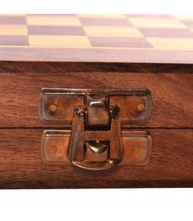 Scacchi in legno pieghevole - Trucioli fatti a mano - Modello Akla