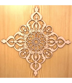Arabian Celosia Openwork - Wood Laser Cut - Modello 6 - 25 x 25 cm