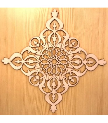 Arabian Celosia Openwork - Wood Laser Cut - Modello 6 - 25 x 25 cm