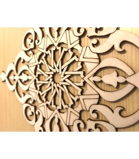 Arabian Celosia Openwork - Wood Laser Cut - Modello 6 - 25 x 25 cm