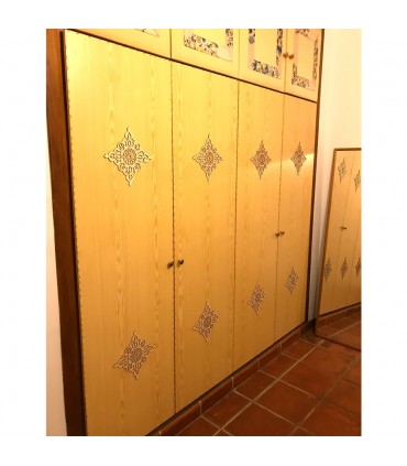 Durchbrochenes arabisches Gitter - lasergeschnittenes Holz - Modell 6 - 25 x 25 cm