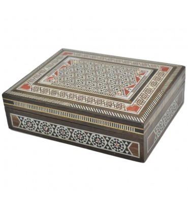 Rechteckig eingelegte Box - Syrien - Mayadin Modell - 18 cm