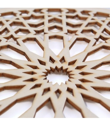 Arabian Celosia Openwork - Wood Laser Cut - Model 7 - 20 cm