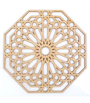 Treillis arabe ajouré - Bois découpé au laser - Modèle 8-20 x 20 cm