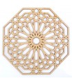 Celosia Araba Intagliata - Legno Taglio Laser - Modello 8 - 20 x 20 cm