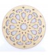 Treliça árabe Openwork - Suporte de vidro - Madeira cortada a laser - Modelo 9 - 10 cm
