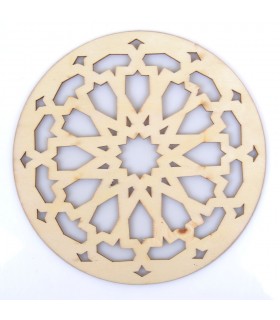 Arabic Openwork Celosia - Occhiali - Laser Cut Wood - Modello 9 - 10 cm