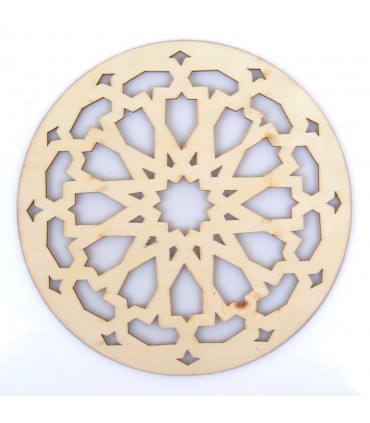 Arabic Openwork Celosia - Occhiali - Laser Cut Wood - Modello 9 - 10 cm
