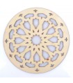 Arabic Openwork Lattice - Coasters - Laser Cut Wood - Model 9 - 10 cm