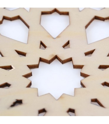 Treillis Arabe Ajouré - Support Verre - Bois Découpé Laser - Modèle 11-20 cm