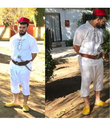 Traje Completo Aladino - Gorro Moro Pantalón Bombacho Babucha