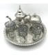 Juego de Té Arabe- Tetera - Bandeja Patas - 3 Vasos - Azucarero