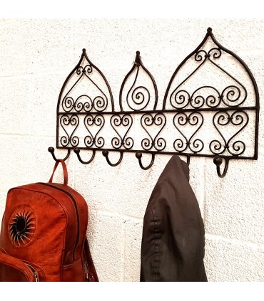 Porte-manteau ou cintre Forge - 6 bras - Arabe marocain - Modèle RAFUF