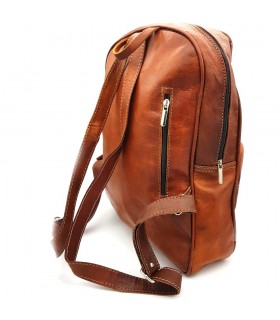 Zaino in pelle - 3 tasche - 100% pelle - Modello SOL