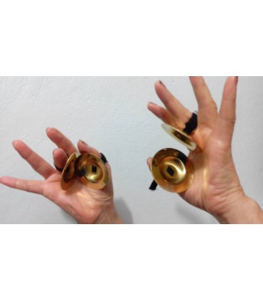Arab castanets or crotalos - Finger cymbals - Bronze