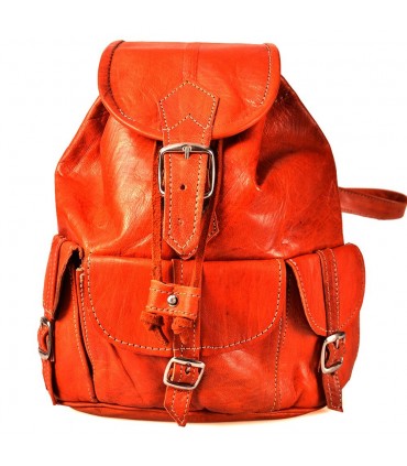 Handmade Leather Backpack - 4 Compartments - Model Beldi