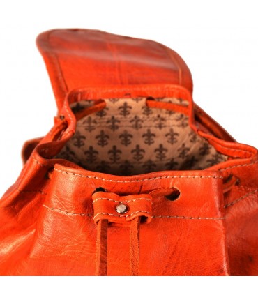 Sac à dos en cuir fait main - 4 compartiments - Modèle Beldi