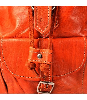 Sac à dos en cuir fait main - 4 compartiments - Modèle Beldi