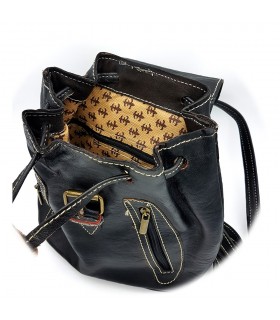 Zaino in pelle - 4 tasche - 100% pelle - Modello SAGUIR