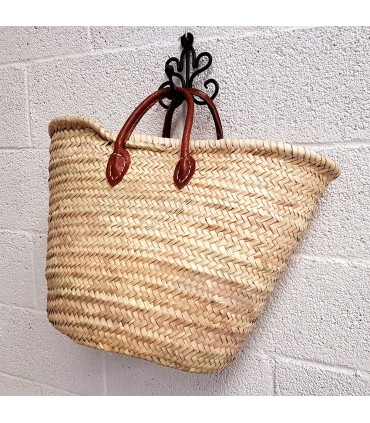 Braided Palmetto Carrycot - Leather Handles - 100% Natural - PALMA Model