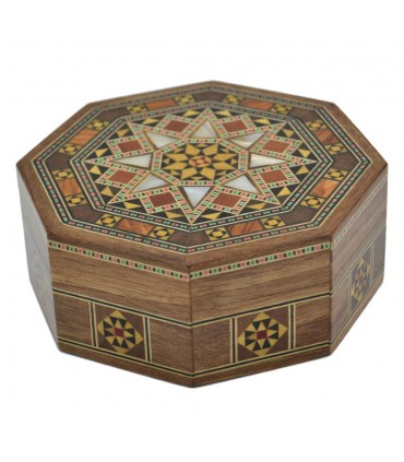Arabic Box Taracea Syria Octagonal - Star Cap 8 Tips - 11.5 cm