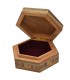 Syrische achteckig eingelegte arabische Box - 8-spitziger Sterndeckel - 11,5 cm