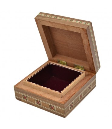 Syria Square Taracea Box - Grenadian Star Cover - 8.5 cm