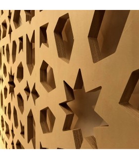 Parete araba di Celosia o controsoffitto - Legno laminato - Disegno geometrico