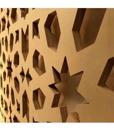 Arabische Gitterwand oder Zwischendecke - Verbundholz - Geometrisches Design