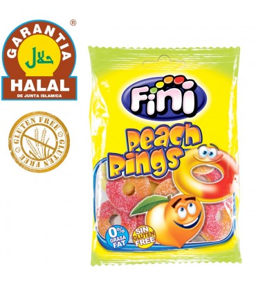 Peach Rings - Gluten Free and Halal Golosia - Bag of Chucherias 100 gr