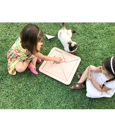 Tangram di legno gigante