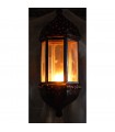 Applique bougie fer et verre