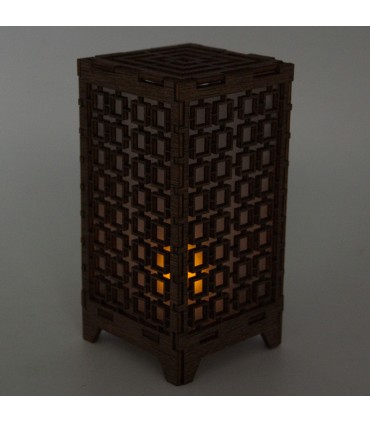 Mini Lanterne Orientale - Bois - Led
