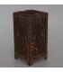 Portavelas de Madera - Farolillo Miniatura con Diseño Floral Calado - Corte y Grabado Láser - Led