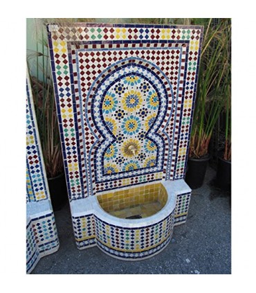 Mosaic Fountain 120 cm - Installation - Tile Colors