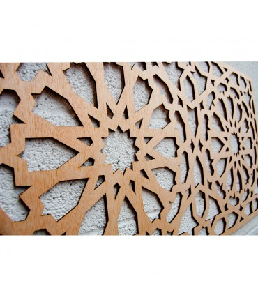 Celosía de Madera - Diseño Alhambra - 99 x 59 cm