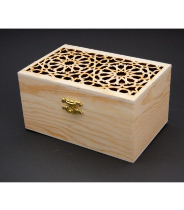 Scatola di legno con intaglio a griglia andalusa - Modello Albaicin
