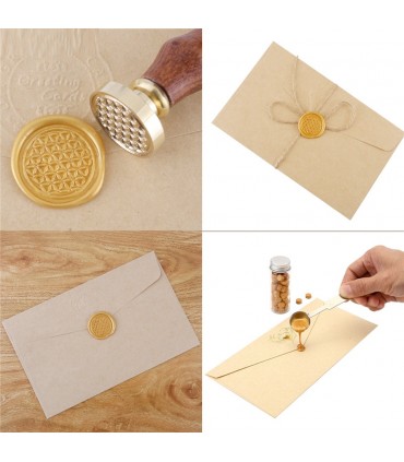 Siegel Bronze Medaillon Wachs Buchstaben Wachs - Blumenleben 1