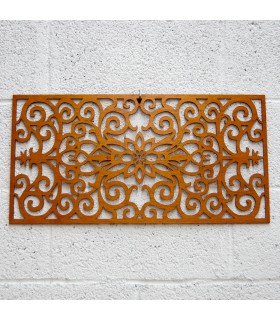 Celosia in Legno - Fregio Floreale - 60 x 30 cm