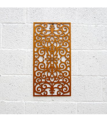 Celosia in Legno - Fregio Floreale - 60 x 30 cm