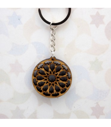 Olive Wood Keychain - Generalife Design