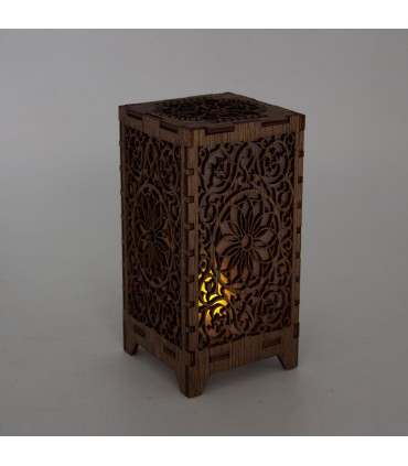 Lampione Mini Shams - Legno - Led