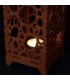 Kerzenhalterlaterne aus Holz - Modell Sahara - 19 cm