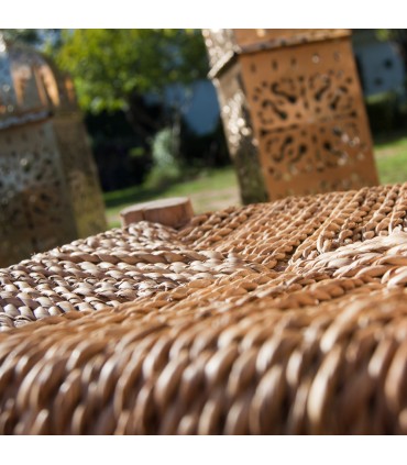 Artisan Esparto Wood Stool Marrocos