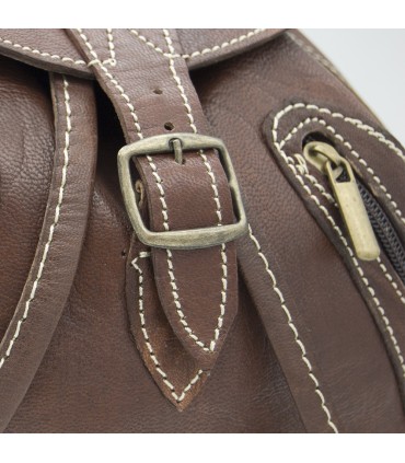 Mochila Cuero - 4 Bolsillos - 100% Cuero - Modelo SAGUIR